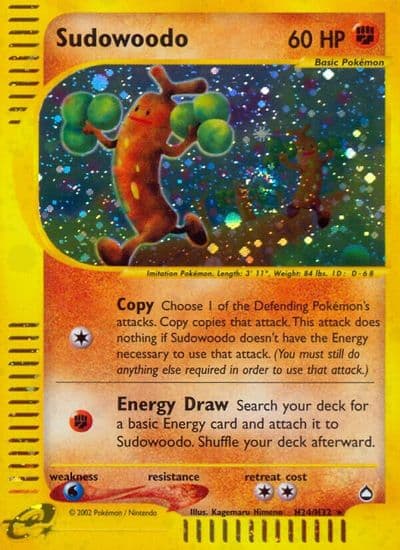 Sudowoodo (H24) Aquapolis Pokemon card