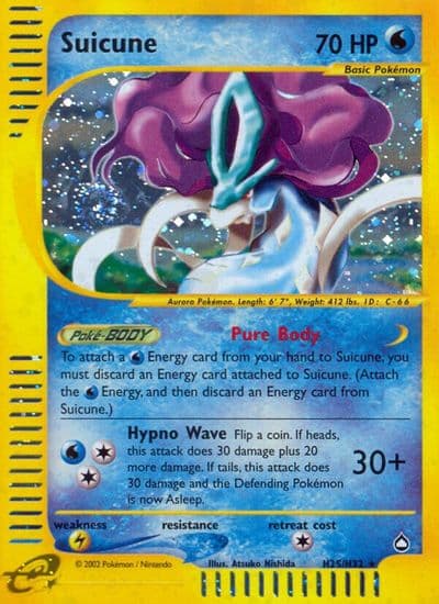 Suicune (H25) Aquapolis Pokemon card