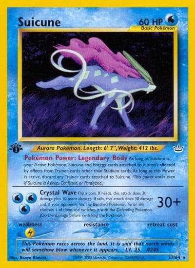 Suicune (27) Neo Revelation Pokemon card