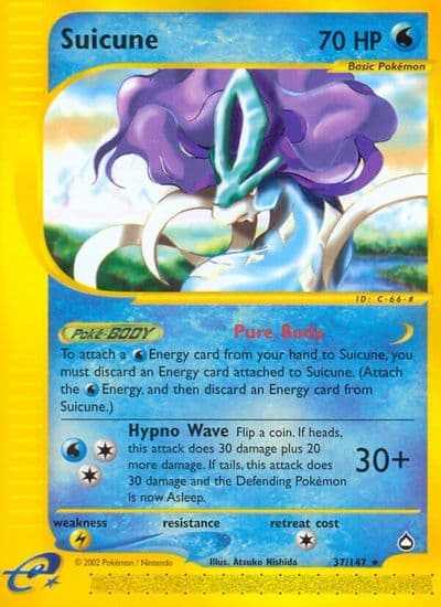 Suicune Aquapolis Pokemon card
