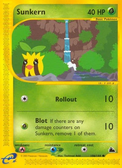 Sunkern Skyridge Pokemon card