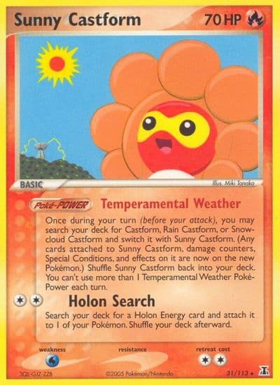 Sunny Castform Delta Species Pokemon card