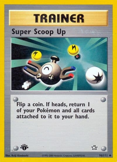 Super Scoop Up Neo Genesis Pokemon card