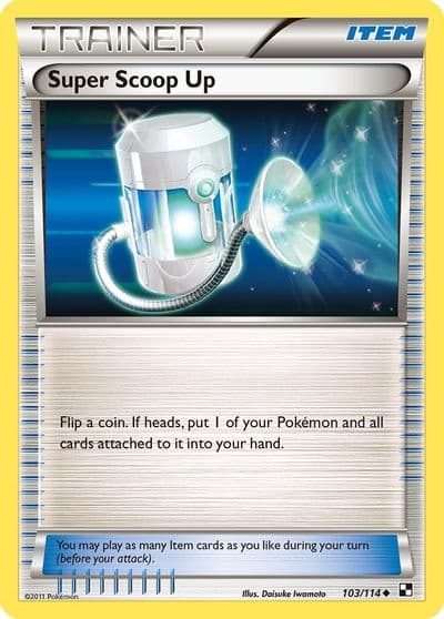 Super Scoop Up Black and White Pokemon card