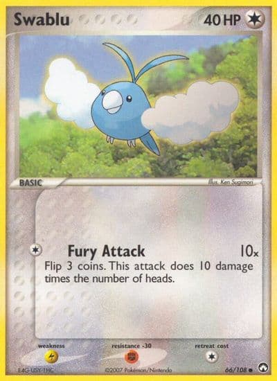 Swablu Power Keepers Pokemon card