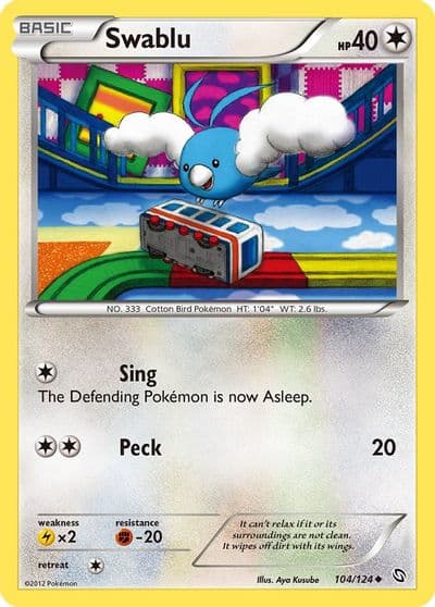 Swablu (104) Dragons Exalted Pokemon card