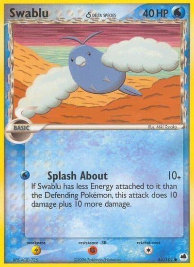 Swablu (Delta Species) Dragon Frontiers Pokemon card