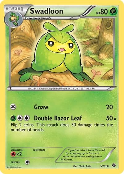 Swadloon (5) Emerging Powers Pokemon card