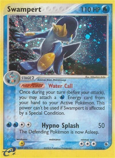 Swampert Ruby and Sapphire Pokemon card