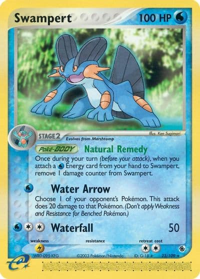 Swampert Ruby and Sapphire Pokemon card