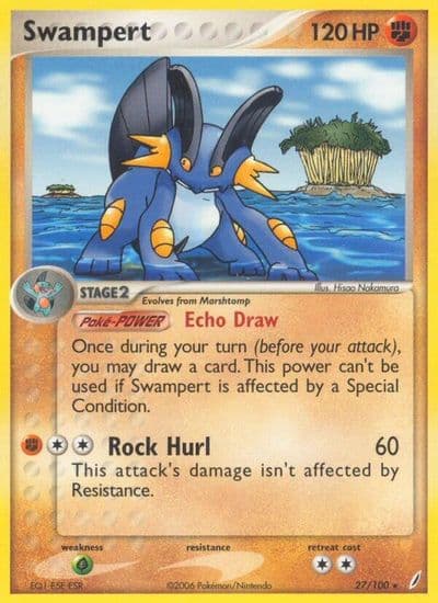 Swampert Crystal Guardians Pokemon card