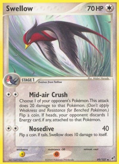 Swellow Deoxys Pokemon card