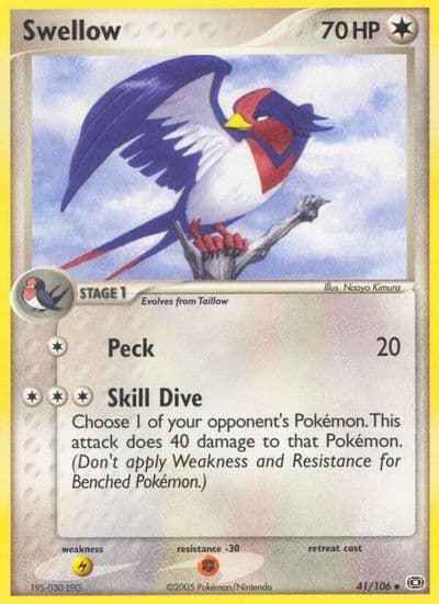 Swellow Emerald Pokemon card