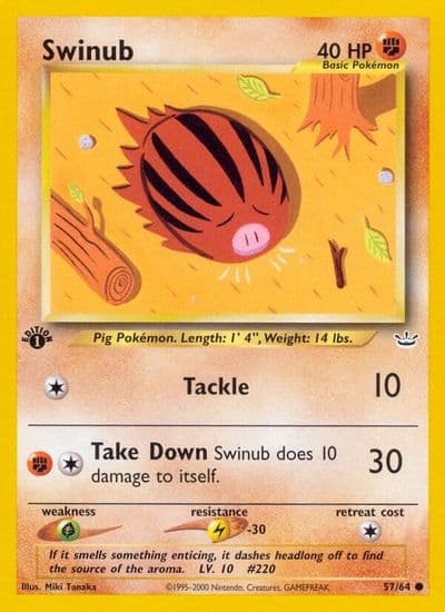 Swinub Neo Revelation Pokemon card