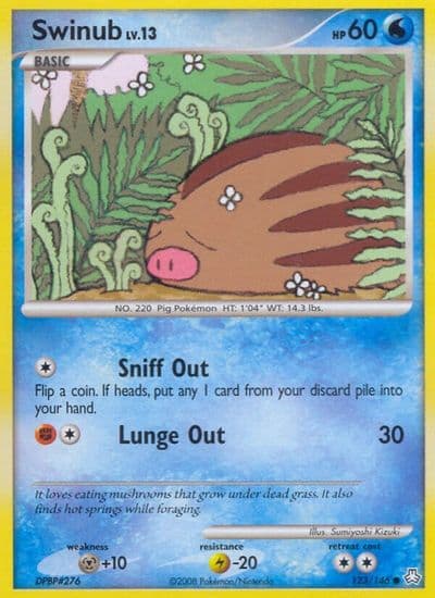 Swinub Legends Awakened Pokemon card