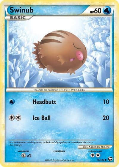 Swinub Triumphant Pokemon card