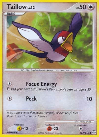 Taillow Legends Awakened Pokemon card