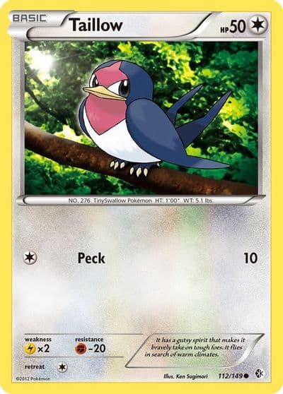 Taillow Boundaries Crossed Pokemon card