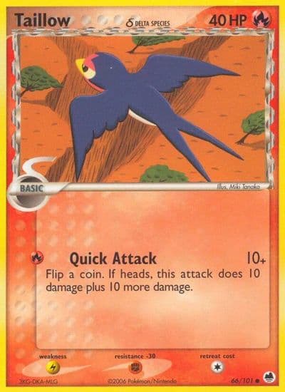 Taillow (Delta Species) Dragon Frontiers Pokemon card