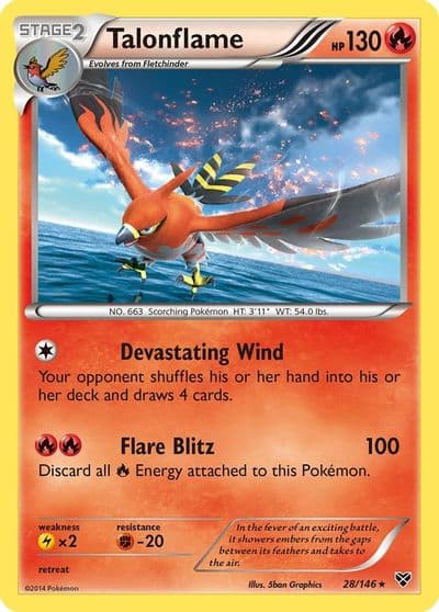 Talonflame XY Base Set Pokemon card