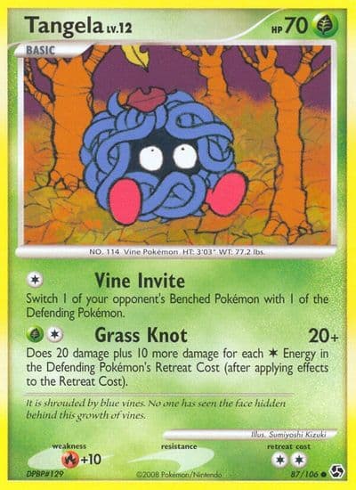 Tangela Great Encounters Pokemon card