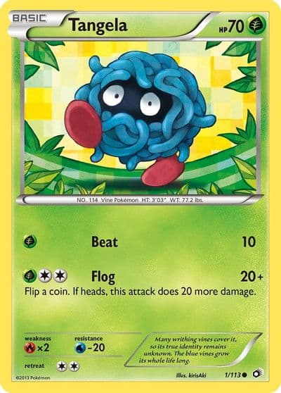 Tangela Legendary Treasures Pokemon card