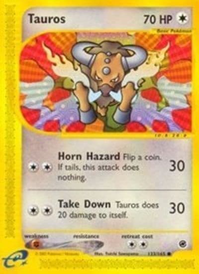 Tauros Expedition Pokemon card
