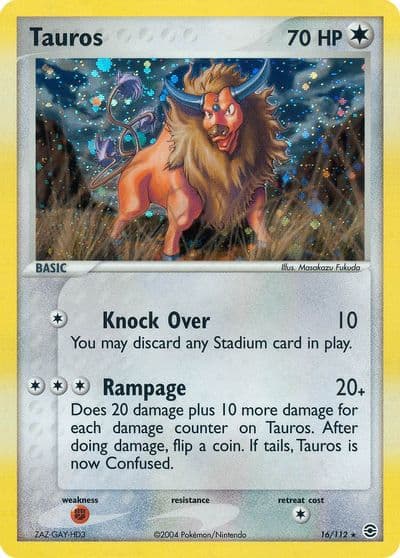 Tauros FireRed & LeafGreen Pokemon card