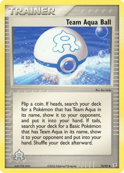 Team Aqua Ball Team Magma vs Team Aqua Pokemon card
