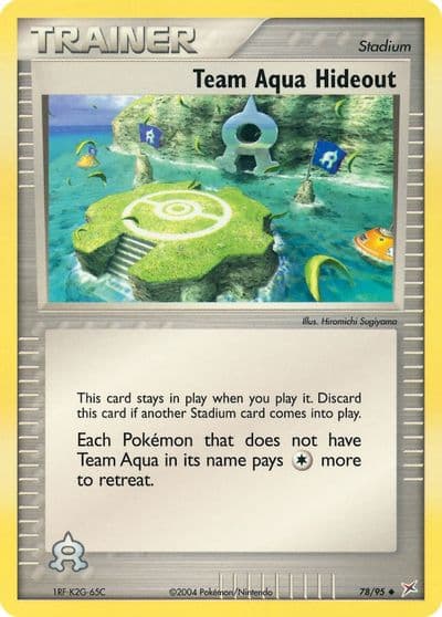 Team Aqua Hideout Team Magma vs Team Aqua Pokemon card