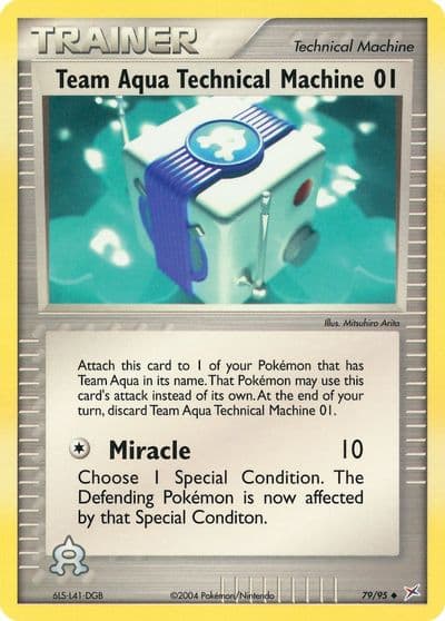 Team Aqua Technical Machine 01 Team Magma vs Team Aqua Pokemon card