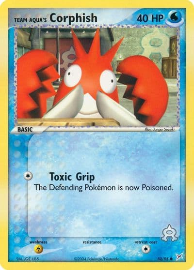 Team Aqua's Corphish Team Magma vs Team Aqua Pokemon card