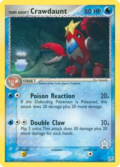 Team Aqua's Crawdaunt Team Magma vs Team Aqua Pokemon card