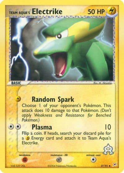 Team Aqua's Electrike Team Magma vs Team Aqua Pokemon card