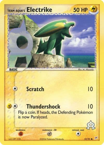 Team Aqua's Electrike Team Magma vs Team Aqua Pokemon card