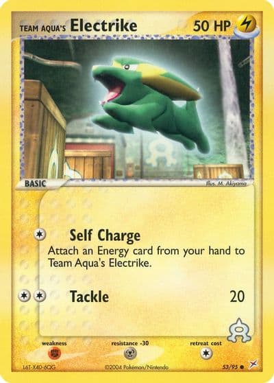 Team Aqua's Electrike Team Magma vs Team Aqua Pokemon card