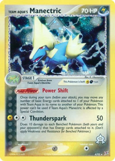 Team Aqua's Manectric Team Magma vs Team Aqua Pokemon card