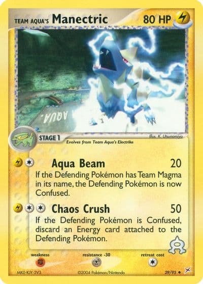 Team Aqua's Manectric Team Magma vs Team Aqua Pokemon card