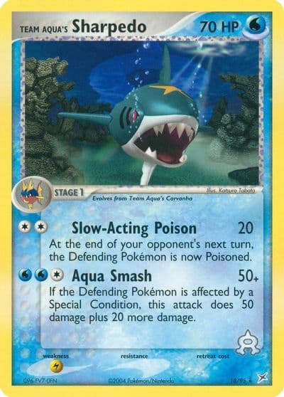 Team Aqua's Sharpedo Team Magma vs Team Aqua Pokemon card