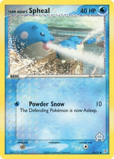 Team Aqua's Spheal Team Magma vs Team Aqua Pokemon card