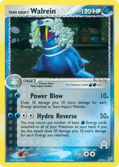 Team Aqua's Walrein Team Magma vs Team Aqua Pokemon card