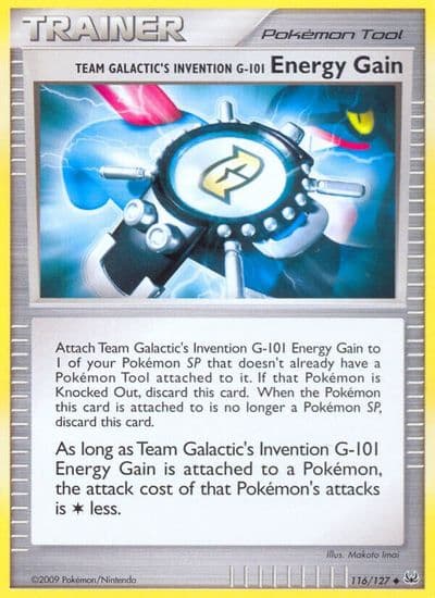 Team Galactic's Invention G-101 Energy Gain Platinum Pokemon card