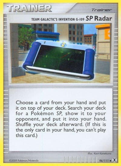 Team Galactic's Invention G-109 SP Radar Rising Rivals Pokemon card