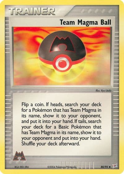 Team Magma Ball Team Magma vs Team Aqua Pokemon card