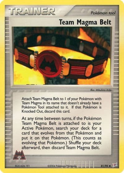 Team Magma Belt Team Magma vs Team Aqua Pokemon card