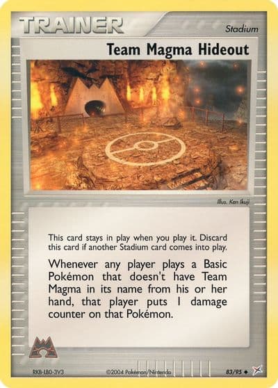 Team Magma Hideout Team Magma vs Team Aqua Pokemon card
