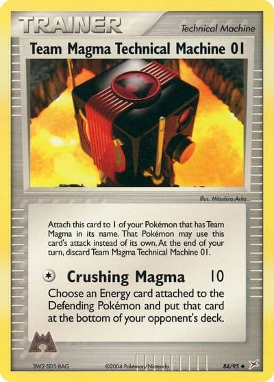 Team Magma Technical Machine 01 Team Magma vs Team Aqua Pokemon card