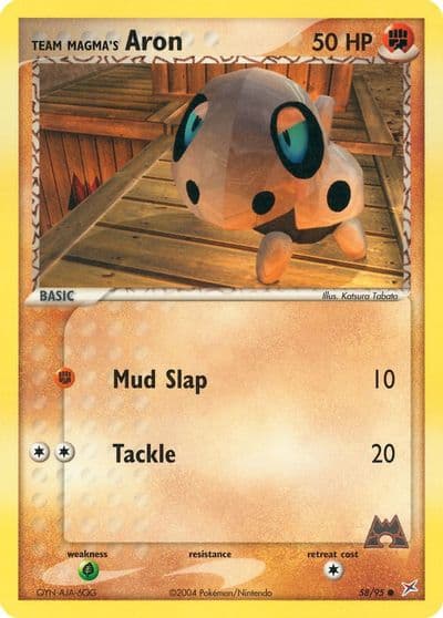 Team Magma's Aron Team Magma vs Team Aqua Pokemon card