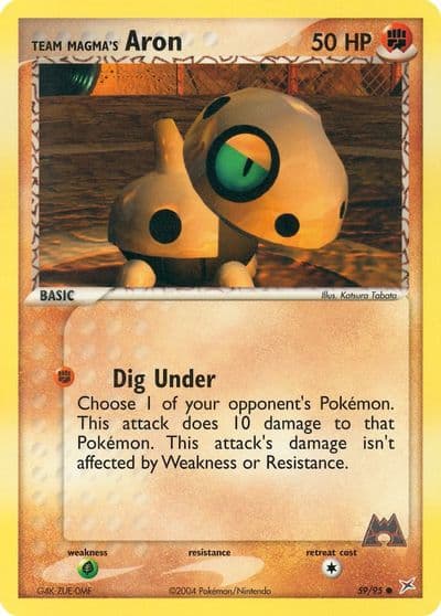 Team Magma's Aron Team Magma vs Team Aqua Pokemon card