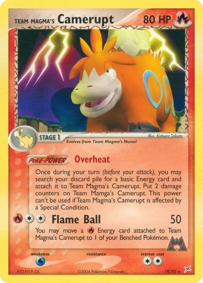 Team Magma's Camerupt Team Magma vs Team Aqua Pokemon card